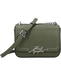 KARL LAGERFELD - Bags With Tracolla Contrast And Leather - Lyst