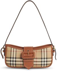 Burberry - 'Sling' Beige Lear Tasche - Lyst