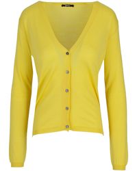 LA ROSE - Kasjmier Cropped Vest Met V-hals - Lyst