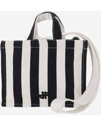 Patou - Striped Cotton Canvas Tote Bag - Lyst