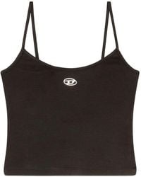 DIESEL - Top De Tirantes Oval D Con Placa Del Logo - Lyst