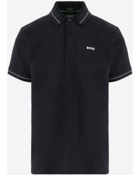 BOSS - Stretch Cotton Polo Shirt - Lyst