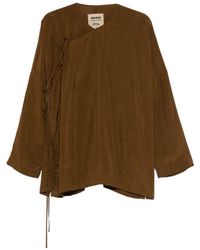 Uma Wang - Blusa Con Detalle De Lazo - Lyst