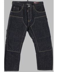 DSquared² - Kawaii Relaxed Fit Cropped Patch Pocket Cotton Jeans - Lyst