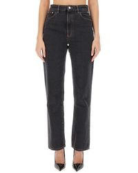 Gcds - Choker Rhinestone-Embellished Straight Jeans - Lyst