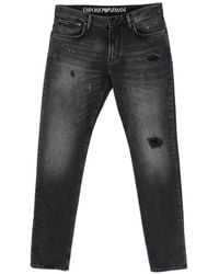 Emporio Armani - Slim Denim Cotton Jeans - Lyst
