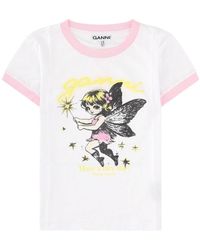 Ganni - T-Shirt "Fairy" - Lyst