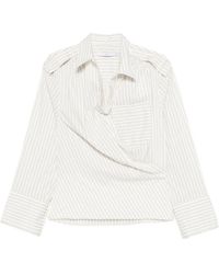 IRO - Lace Striped Cotton Shirt - Lyst