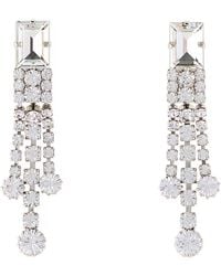 Alessandra Rich - Crystal Earrings With Fringes - Lyst