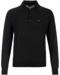 Prada - Wool Polo Shirt - Lyst