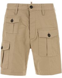 DSquared² - Cappuccino Stretch Cotton Sexy Cargo Bermuda Shorts - Lyst