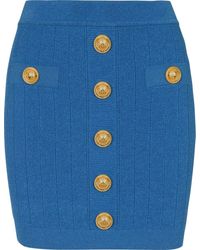 Balmain - Mini-Rok Met Knoopdetail - Lyst