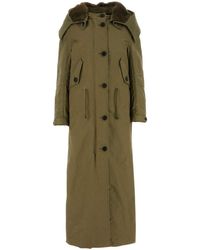Prada - Single-Breasted Long Coat - Lyst
