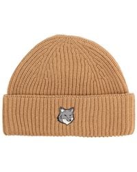Maison Kitsuné - Beanie With Fox Patch - Lyst