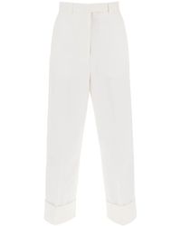 Thom Browne - Cropped Wide Leg Jeans - Lyst