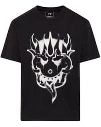 Y-3 - Printed Cotton T Shirt - Lyst