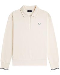 Fred Perry - Zip-Up Logo Sweatshirt - Lyst
