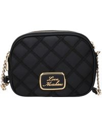 Love Moschino - Liebe Moschino-Umhängetaschen umweltfreundliche Frau Polyurethan Schwarz/Gold - Lyst