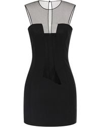 Nensi Dojaka - Abito Da Insert Tulle Di - Lyst