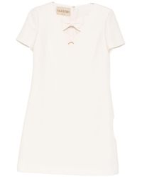 Valentino - Wool And Silk Blend Short Dress - Lyst