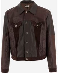 Versace - Leren Jack - Lyst