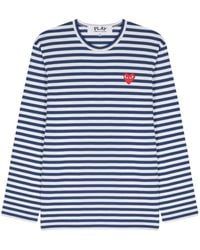 Comme des Garçons - Comme des Garcons Camiseta a rayas de corazón rojo - Lyst