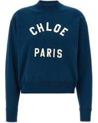 Chloé - Sweatshirt Mit Logo - Lyst