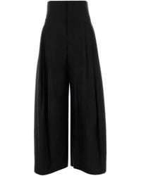Brunello Cucinelli - Cotton Blend Palazzo Pant - Lyst