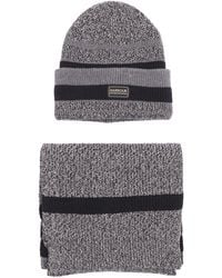 Barbour - Boston Beanie & Scarf Gift Set - Lyst