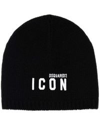 DSquared² - Dsquared Wool Blend Beanie Hat - Lyst