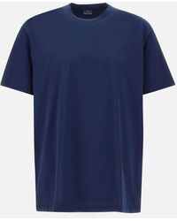 Paul & Shark - Marineblaues Baumwoll-T-Shirt Mit Mini-Logo - Lyst