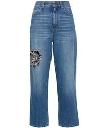 Stella McCartney - Vaqueros Con Detalle De Cristales - Lyst