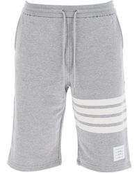 Thom Browne - Felpa 4 Bar Con Zip E Cappuccio - Lyst