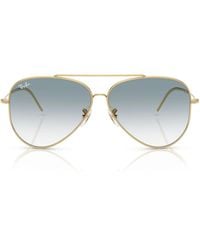 Ray-Ban - Zonnebril Rbr0101 S 001/79 Aviator Reverse Gold Arista/blauw Gradiënt Transparant Unisex - Lyst