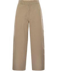 Max Mara - Filovia Silk En Cotton Fleece Broek - Lyst