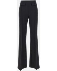 Elisabetta Franchi - Trousers With Embroidered Logo - Lyst