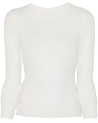 Rick Owens - Cropped Rib Ls T - Lyst