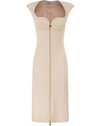 Elisabetta Franchi - Double Stretch Crepe Dress - Lyst