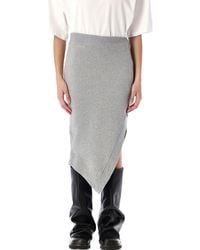 The Attico - Fleece Midi Skirt - Lyst