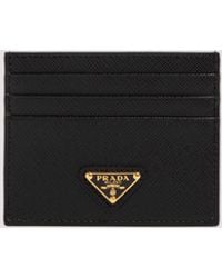 Prada - Leather Credit Card Case - Lyst