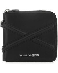 McQueen - Black Leather Wallet - Lyst