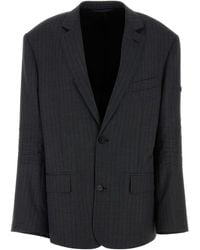 Balenciaga - Embroidered Wool Blazer - Lyst