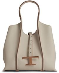 Tod's - Minitasche "Timeless" aus weißem Lear - Lyst