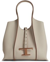 Tod's - Minitasche "Timeless" aus weißem Lear - Lyst