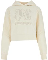 Palm Angels - Logo-embroidered Hooded Cotton Sweatshirt - Lyst