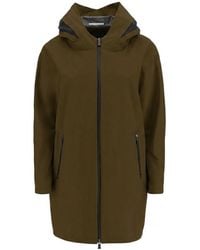 Herno - Hooded Zipped Coat - Lyst