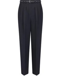 Dior - Wool And Silk Pants - Lyst
