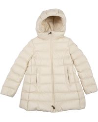 Moncler - Lichtbeige Barend Lange Jas - Lyst