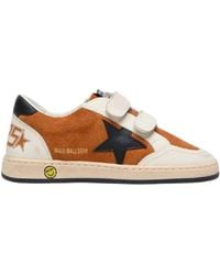 Golden Goose - Sneakers Ball Star Strap Suede And Leather Upper Leather Star Toe Spur And Heel Rust//Cream - Lyst