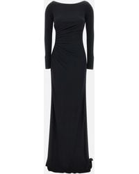 Elisabetta Franchi - Roter Teppich Schwarzes Meerjungfrauenkleid - Lyst